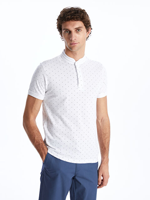 LCWAIKIKI Classic Grandad Collar Pique Men's T-Shirt - S41406Z8-Q6K