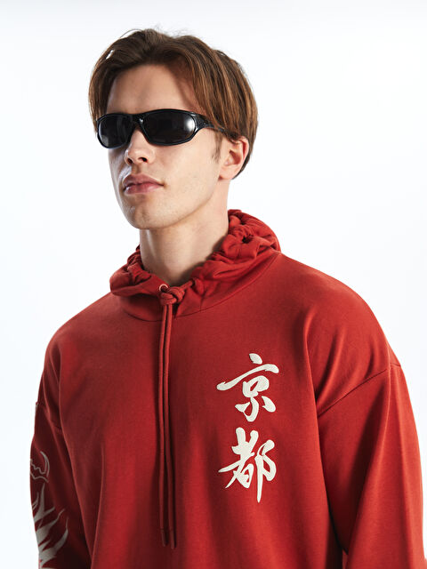 XSIDE Long Sleeve Printed Men's Hoodie - S41423Z8-V5H