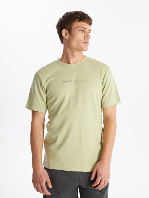 XSIDE Crew Neck Printed Short Sleeve Men's T-Shirt - S41461Z8-VKB