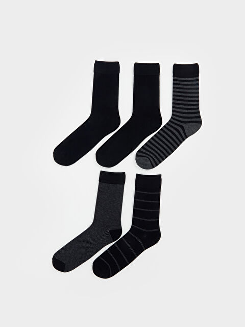 LCW ACCESSORIES Chaussettes de cheville rayées pour hommes en bambou, lot de 5 pièces - S41496Z8-K00