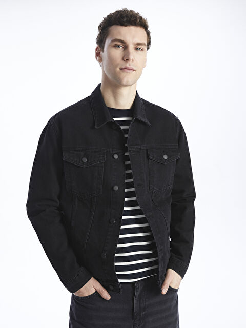 LCW Jeans Standart Kalıp Erkek Jean Ceket