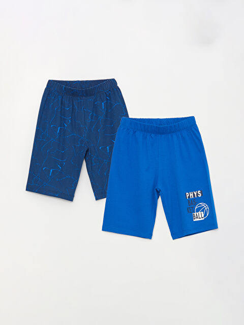 LCW Kids Beli Lastikli Baskılı Erkek Çocuk Pijama Şort 2'li - S41552Z4-LSJ