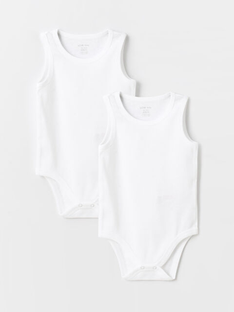 LCW baby Bisiklet Yaka Basic Kız Bebek Çıtçıtlı Bodysuit 2'li - S41641Z1-R9J