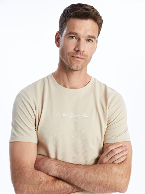 SOUTHBLUE T-shirt pour hommes en coton peigné imprimé à manches courtes et col rond - S41698Z8-QMG