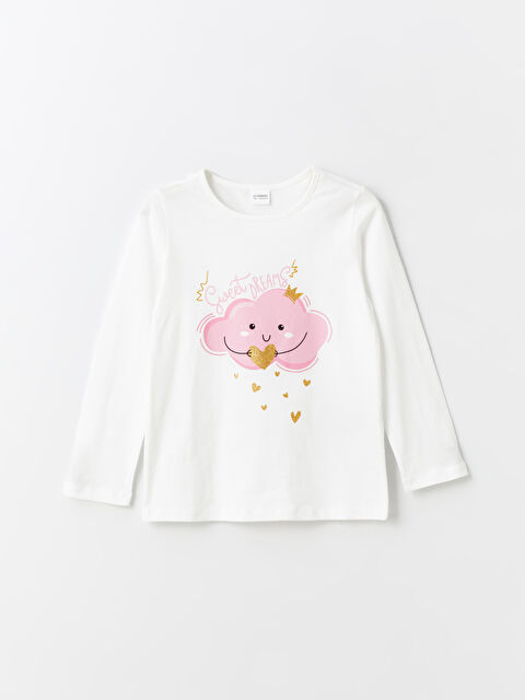 LCW Kids Bisiklet Yaka Kız Çocuk Pijama Üst - S41748Z4-FDU