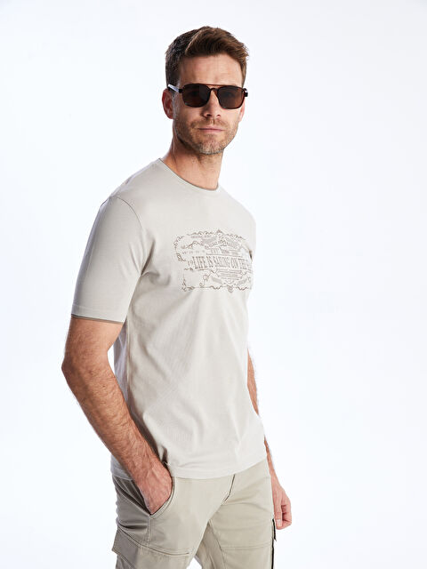 SOUTHBLUE Bisiklet Yaka Kısa Kollu Baskılı Penye Erkek Tişört - S41778Z8-SZT