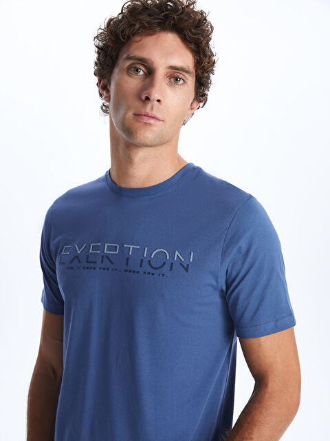 SOUTHBLUE Crew Neck Short Sleeve Printed Combed Cotton Men's T-shirt - S41780Z8-SXK