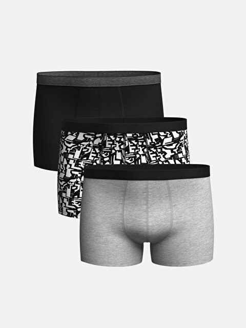 LC WAIKIKI Standart Kalıp Pamuklu Esnek Erkek Boxer 3'lü - S41825Z8-LQJ