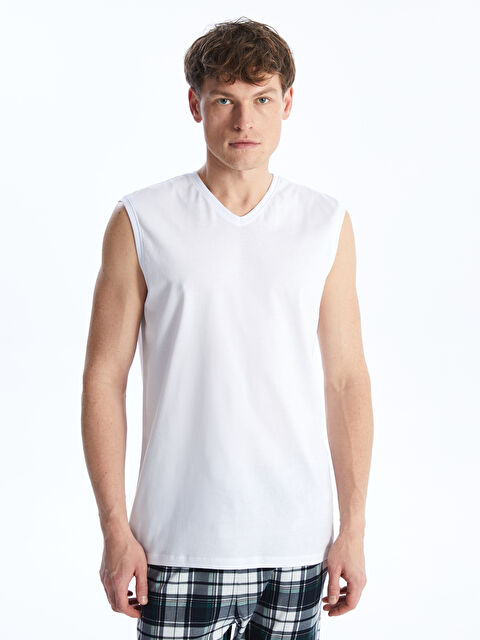 LC WAIKIKI V Yaka Kolsuz Penye Erkek Atlet - S41869Z8-VC4