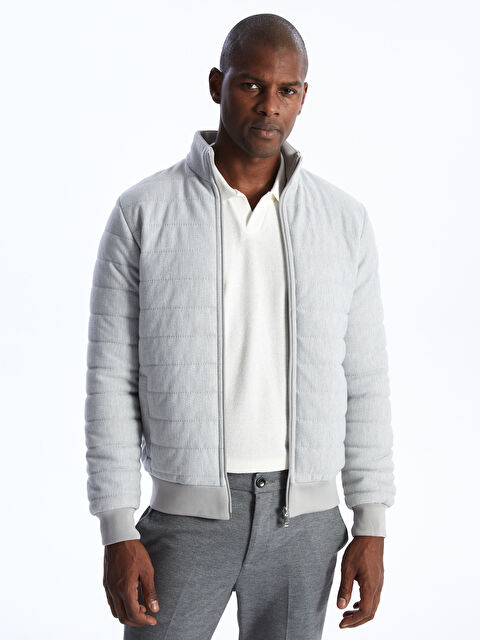 LCW Vision Мужская куртка приталенного кроя с воротником-трубой - S41888Z8-LAL