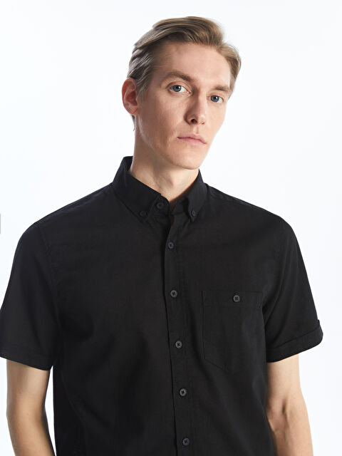 LCWAIKIKI Classic Regular Fit Keten Karışımlı Erkek Gömlek