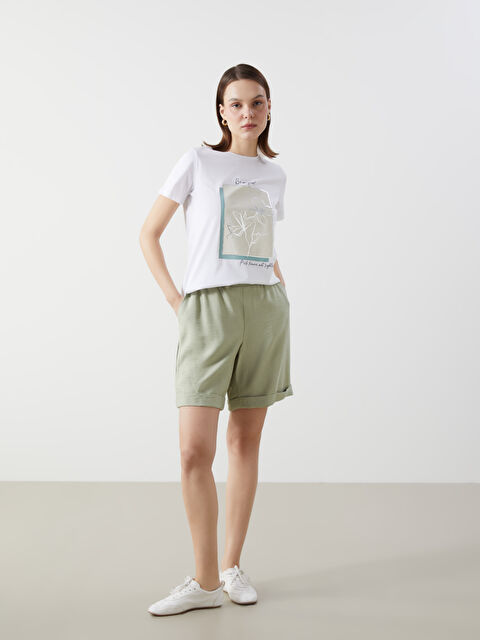 LCWAIKIKI Maternity Beli Lastikli Rahat Kalıp Hamile Şort - S41959Z8-GHY