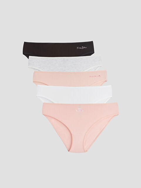LCW Young Baskılı Bikini Külot 5'li Paket - S42069Z8-G3G