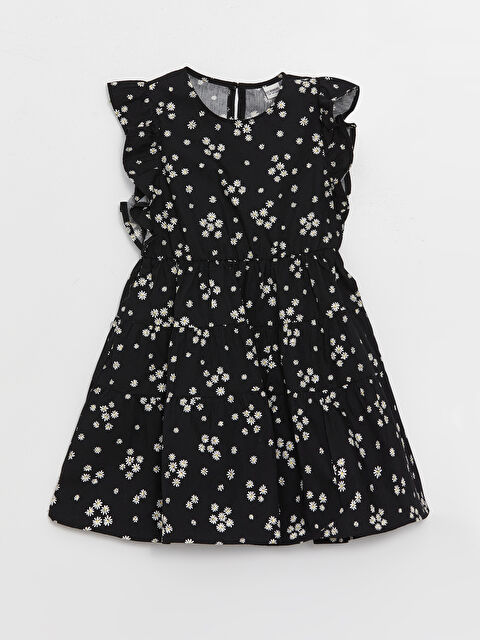 LCW Kids Bisiklet Yaka Çiçekli Kız Çocuk Elbise - S42142Z4-LQJ