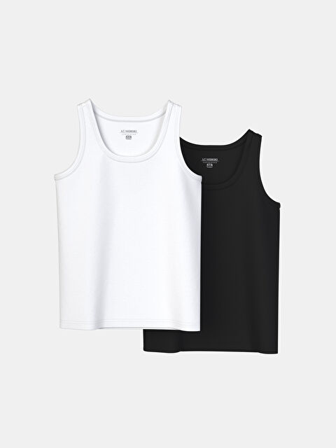 LCW Kids Bisiklet Yaka Basic Erkek Çocuk Atlet 2'li - S42302Z4-SN4