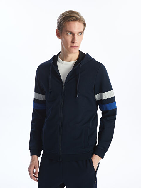 LCWAIKIKI Classic Dukserica sa kapuljačom, dugi rukav, muška, sa rajsferšlusom - S42313Z8-RFH