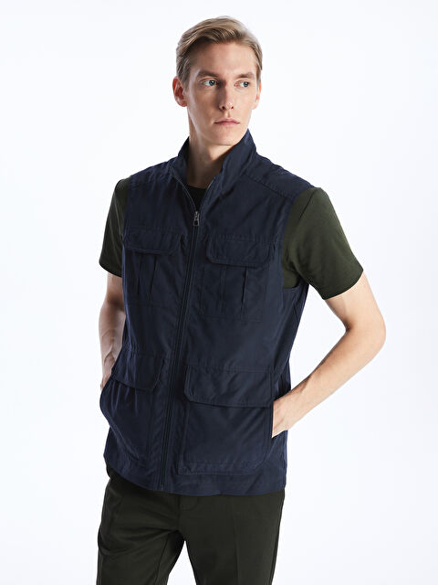 LCWAIKIKI Classic Standart Kalıp Dik Yaka Erkek Avcı Yeleği - S42343Z8-RFD