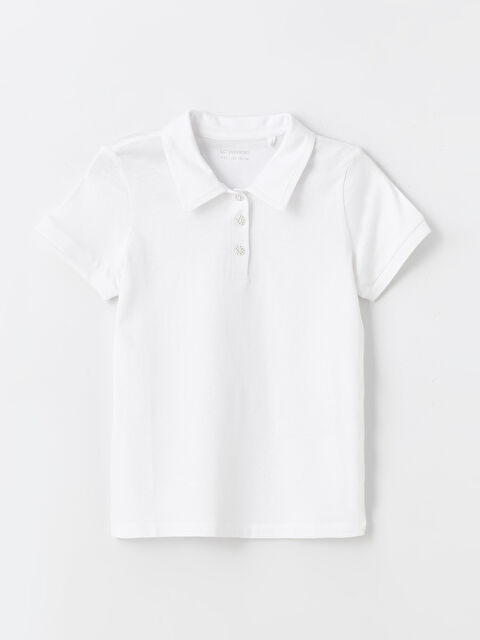 LCW Kids Polo Neck Basic Short Sleeve Girls' T-Shirt - S42362Z4-Q6K