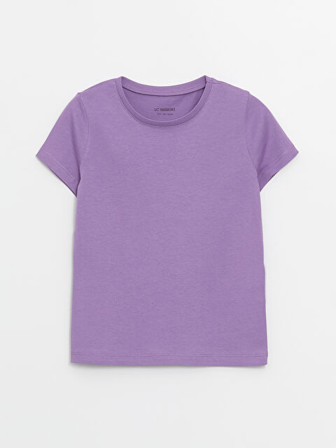 LCW Kids Crew Neck Basic Short Sleeve Girls' T-Shirt - S42363Z4-GRL