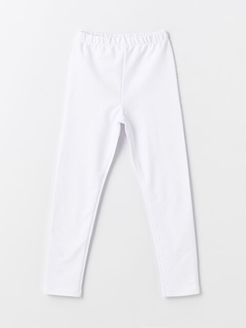 LCW Kids Elasticated Waist Basic Girls' Leggings - S42371Z4-Q6K