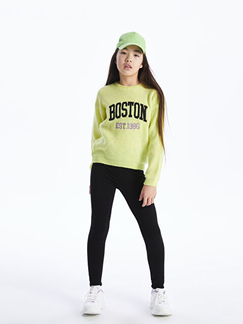 LCW Kids Beli Lastikli Basic Kız Çocuk Tayt - S42374Z4-CVL