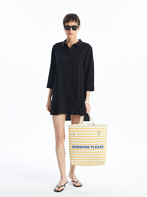 LCW DREAM Gömlek Yaka Kadın Plaj Elbisesi - S42578Z8-CVL