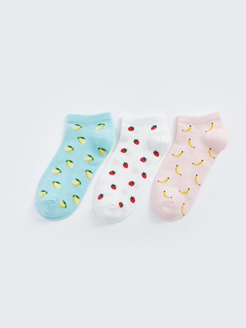 LCW DREAM Desenli Kadın Patik Çorap 3'lü - S42686Z8-QKS