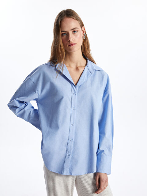 LCW Vision Oxford Kadın Gömlek - S42704Z8-FMR