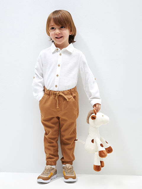 LCW Kids Elastic Waist Basic Baby Boys' Jogger Pants - S42942Z1-GSC