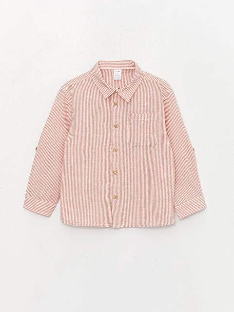 LCW Kids قميص للأولاد الرضع مُخَطَّط بأكمام طويلة - S43053Z1-LHR
