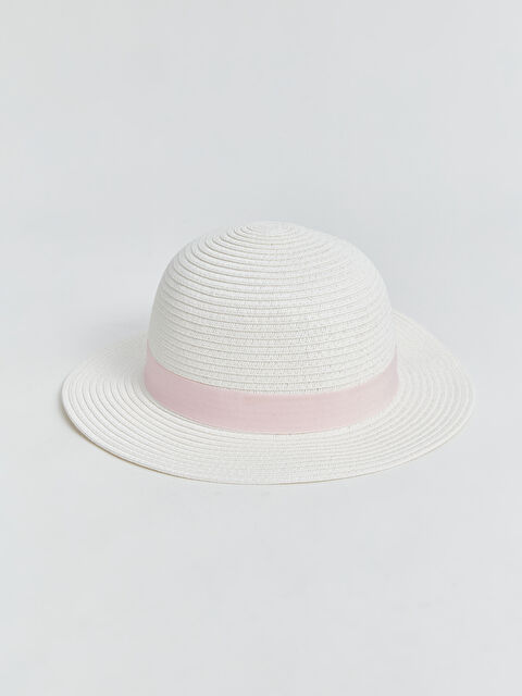 LCW baby Kız Bebek Hasır Fötr Şapka - S43065Z1-SJT