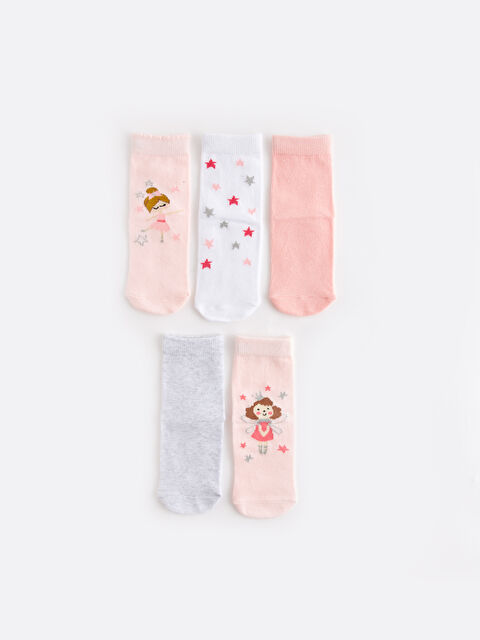 LCW baby Baskılı Kız Bebek Soket Çorap - S43334Z1-FDK