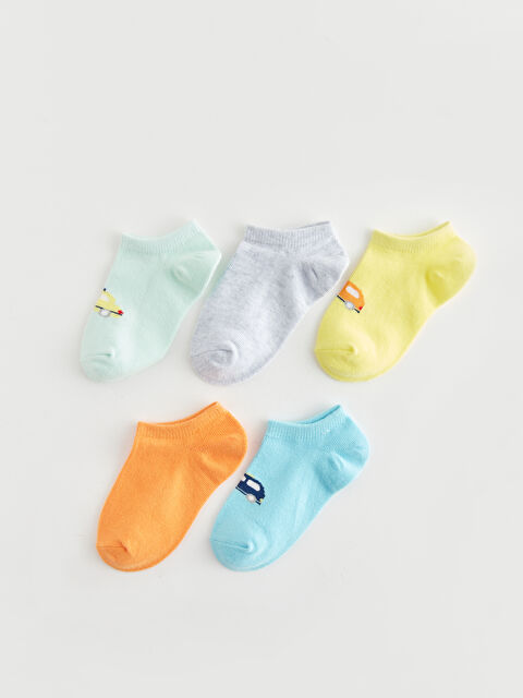 LCW baby Baskılı Erkek Bebek Patik Çorap 5'li - S43503Z1-G3Q