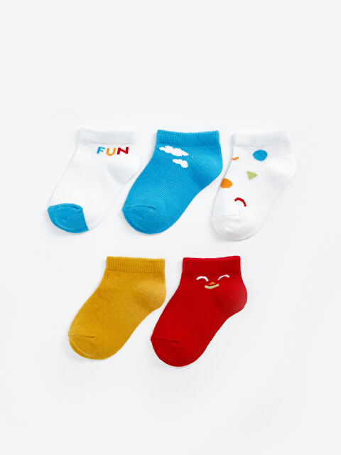 LCW baby Printed Baby Boys Trainer Socks 5 Pack - S43557Z1-Q6K