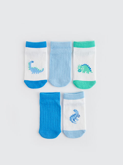 LCW baby جوارب رياضية منقوشة للأولاد الرضع - عبوة من 5 قطع - S43565Z1-FDL