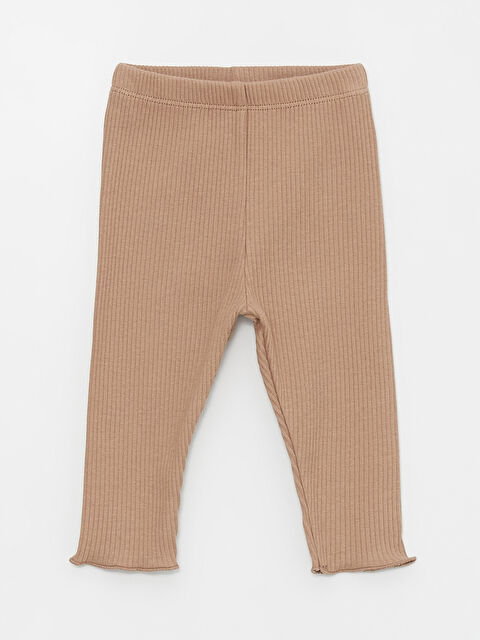 LCW baby Beli Lastikli Desenli Kız Bebek Tayt