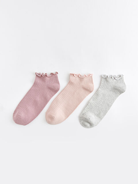 LCW DREAM Kadın Düz Patik Çorap 3'lü - S43784Z8-LY2