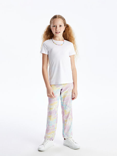 LCW Kids Pantaloni de Trening Jogger Fată cu Model Batik și Talie Elastică - S43885Z4-F9C