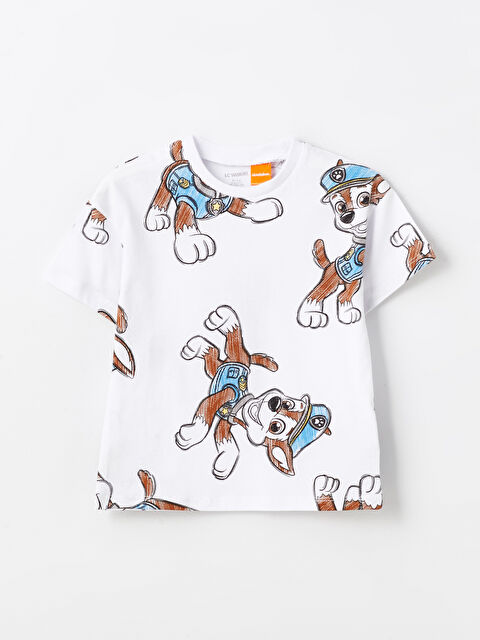 LCW Kids Crew Neck Paw Patrol Printed Baby Boys' T-Shirt