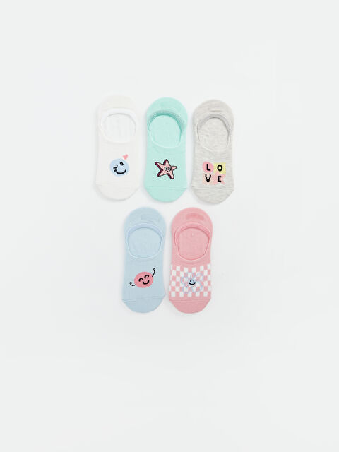 LCW Kids Desenli Kız Çocuk Babet Çorap 5'li - S43956Z4-EEW