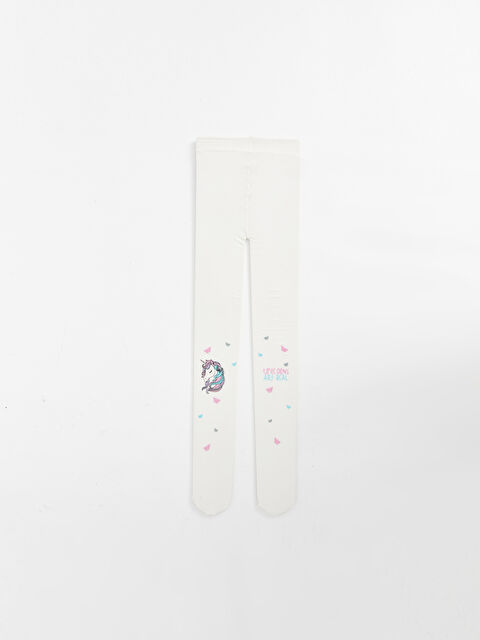 LCW Kids جوارب طويلة رقيقة منقوشة للبنات - S43984Z4-EEW