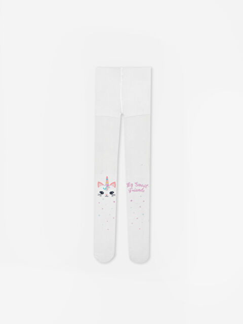 LCW Kids Desenli Kız Çocuk İnce Külotlu Çorap - S43987Z4-J5E