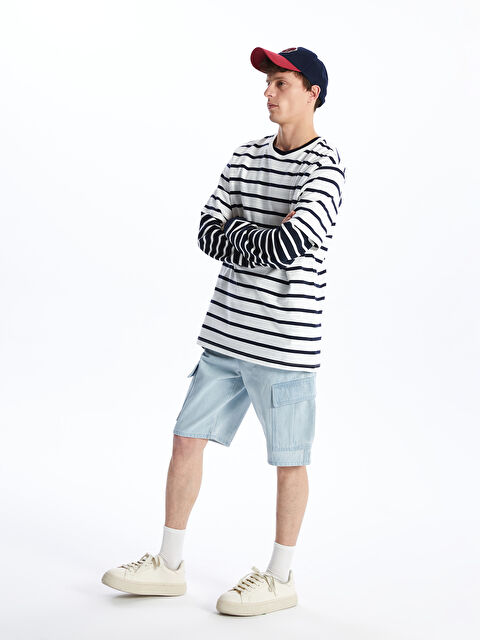 LCW Jeans شۆرتی جینزی فیتی ئاسایی بۆ پیاوان - S44144Z8-311