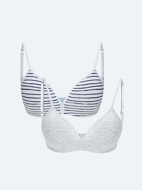 LCW Young Balensiz Dolgusuz Çizgili İlk Sütyen 2'li Paket - S44172Z8-LU7