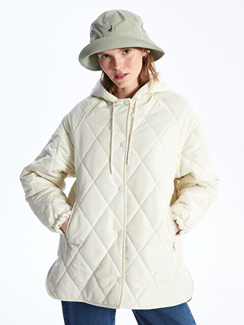 LCW Vision Kapüşonlu Kapitone Kadın Şişme Mont - S44289Z8-SB4