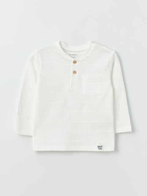 LCW Kids Crew Neck Long Sleeve Baby Boys' Shirt - S44381Z1-R9J