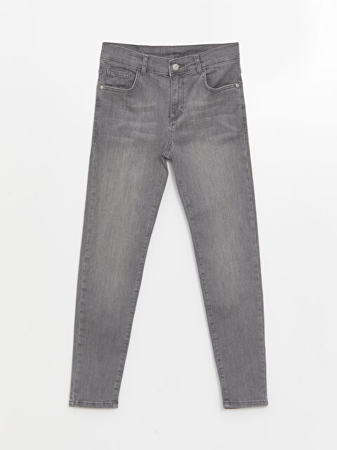 LCW Kids Beli Ayarlanabilir Lastikli Erkek Çocuk Jean Pantolon - S44391Z4-GRD