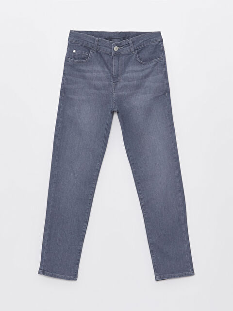 LCW Kids Beli Ayarlanabilir Lastikli Erkek Çocuk Jean Pantolon - S44394Z4-JRW
