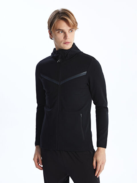 XSIDE ACTIVE Kapüşonlu Uzun Kollu Erkek Fermuarlı Sweatshirt - S44439Z8-CVL