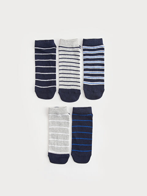 LCW Kids Çizgili Erkek Çocuk Patik Çorap 5'li - S44460Z4-K00